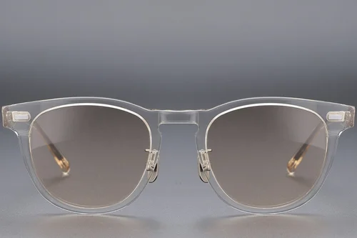 Lunettes de soleil ovales en acétate marron #BS1913-0523