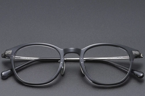 Oval Gray Titanium Glasses #BS1913-0528