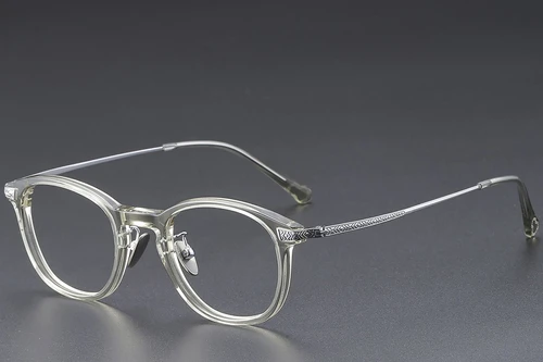 Oval Green Titanium Glasses #BS1913-0529