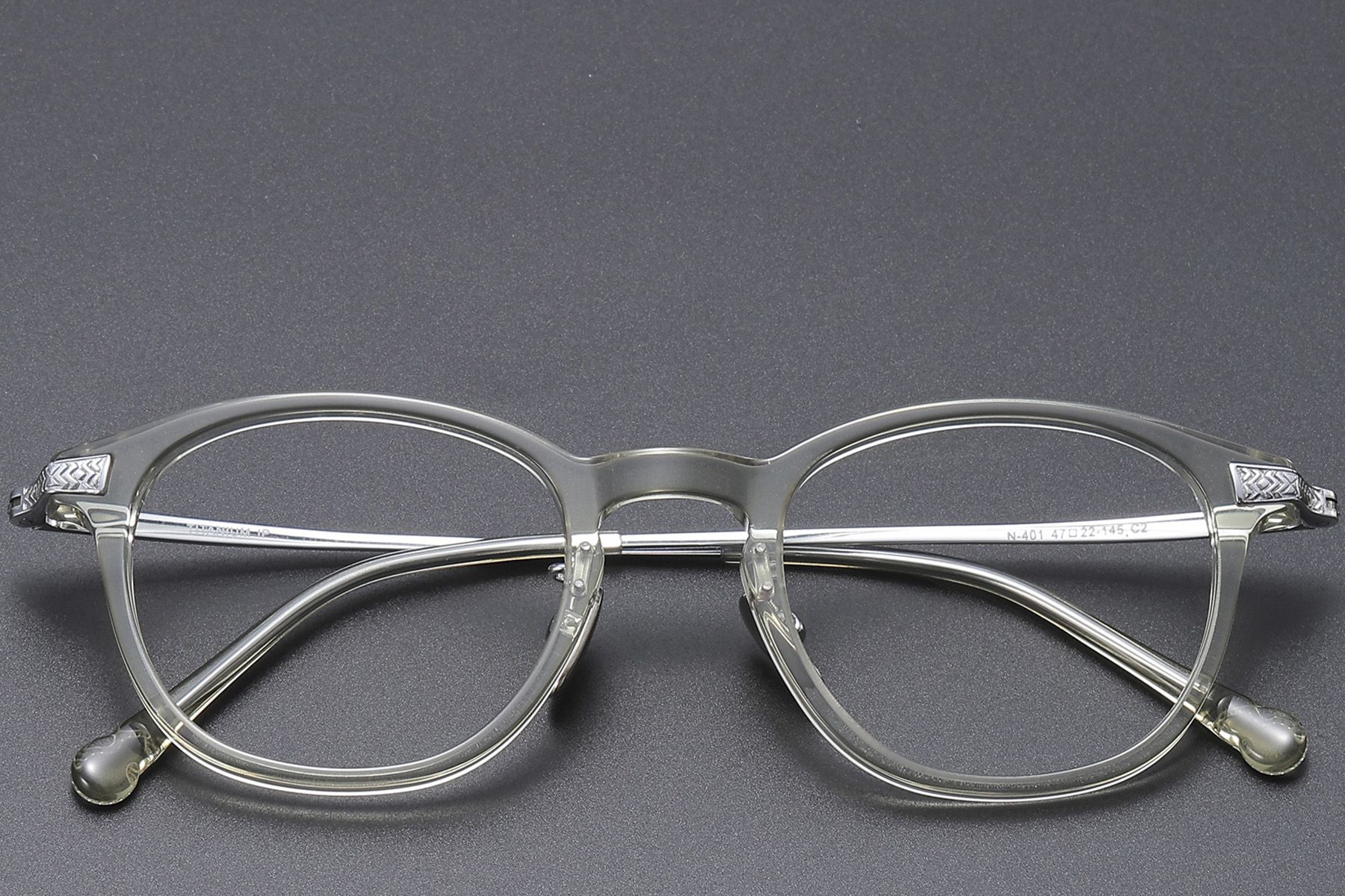 Oval Green Titanium Glasses #BS1913-0529