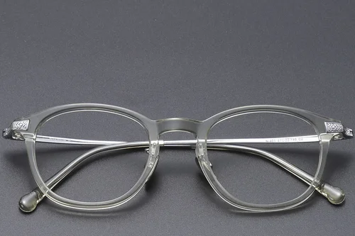Lunettes ovales en titane vert #BS1913-0529