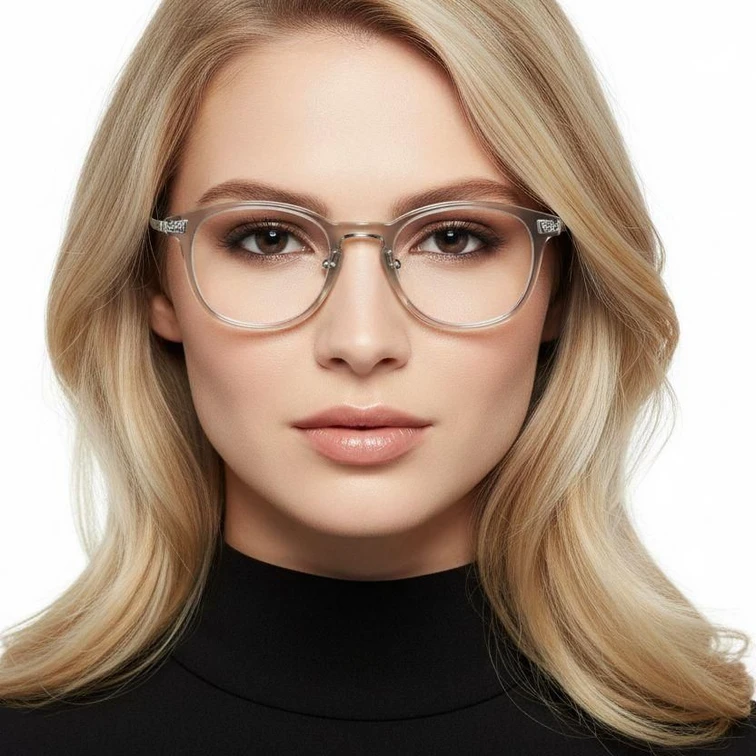 Ovale grüne Titanbrille #BS1913-0529