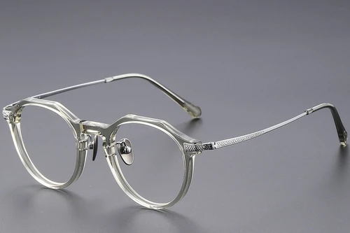 Oval Green Titanium Glasses #BS1913-0534