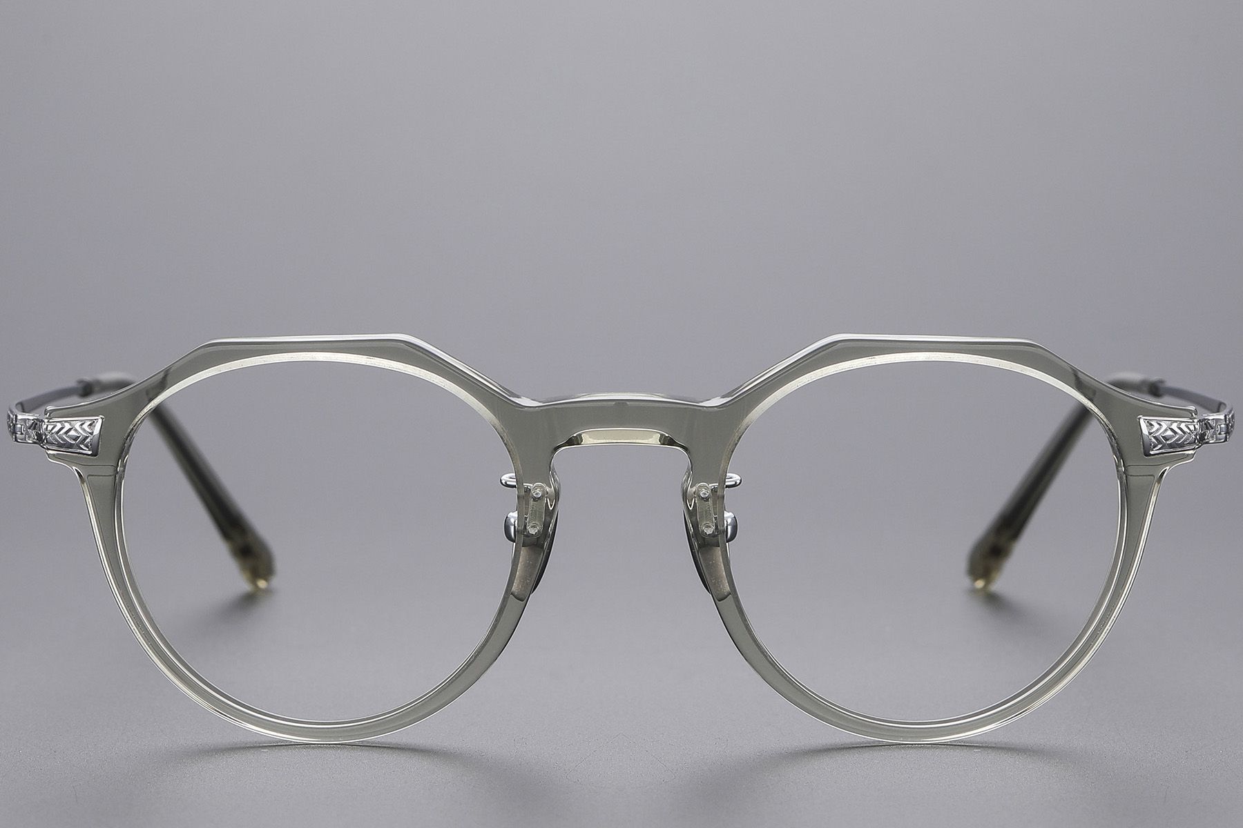 Oval Green Titanium Glasses #BS1913-0534