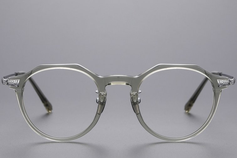 Oval Green Titanium Glasses #BS1913-0534