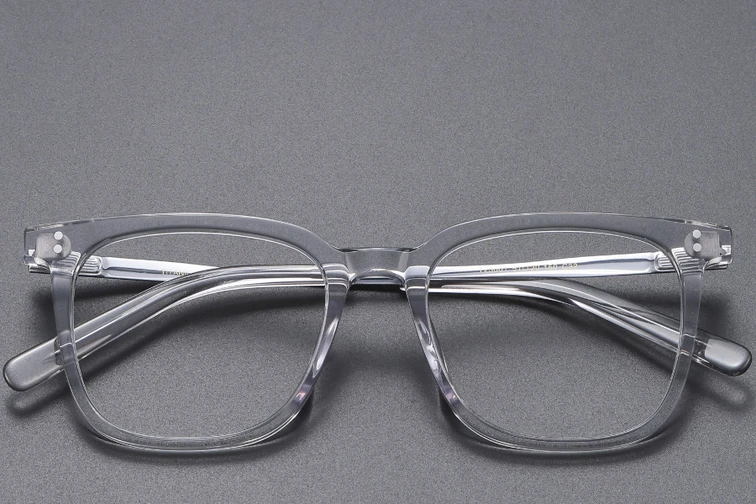 Rechteckige graue Titanbrille #BS1913-0541