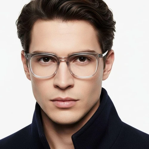 Rectangular Gray Titanium Glasses #BS1913-0541