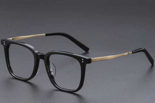 Rectangular Black Titanium Glasses #BS1913-0543