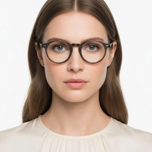 Oval Brown Titanium Glasses #BS1913-0553