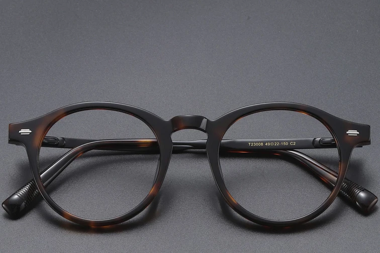 Ovale Titanbrille in Schildpattoptik #BS1913-0555