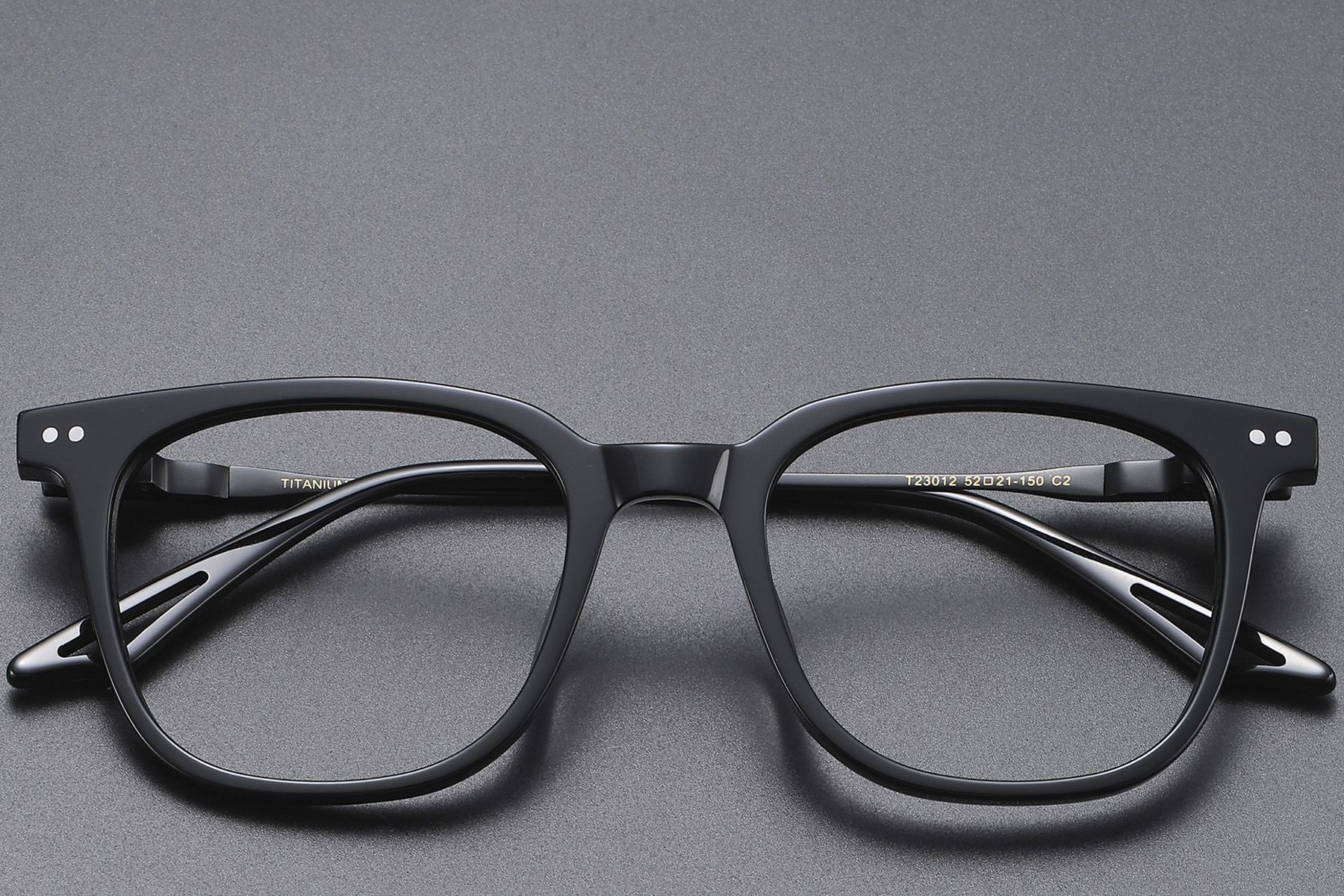 Rectangular Black Titanium Glasses #BS1913-0561