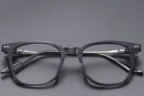 Lunettes rectangulaires en titane gris #BS1913-0562