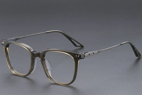 Rectangular Green Titanium Glasses #BS1913-0564