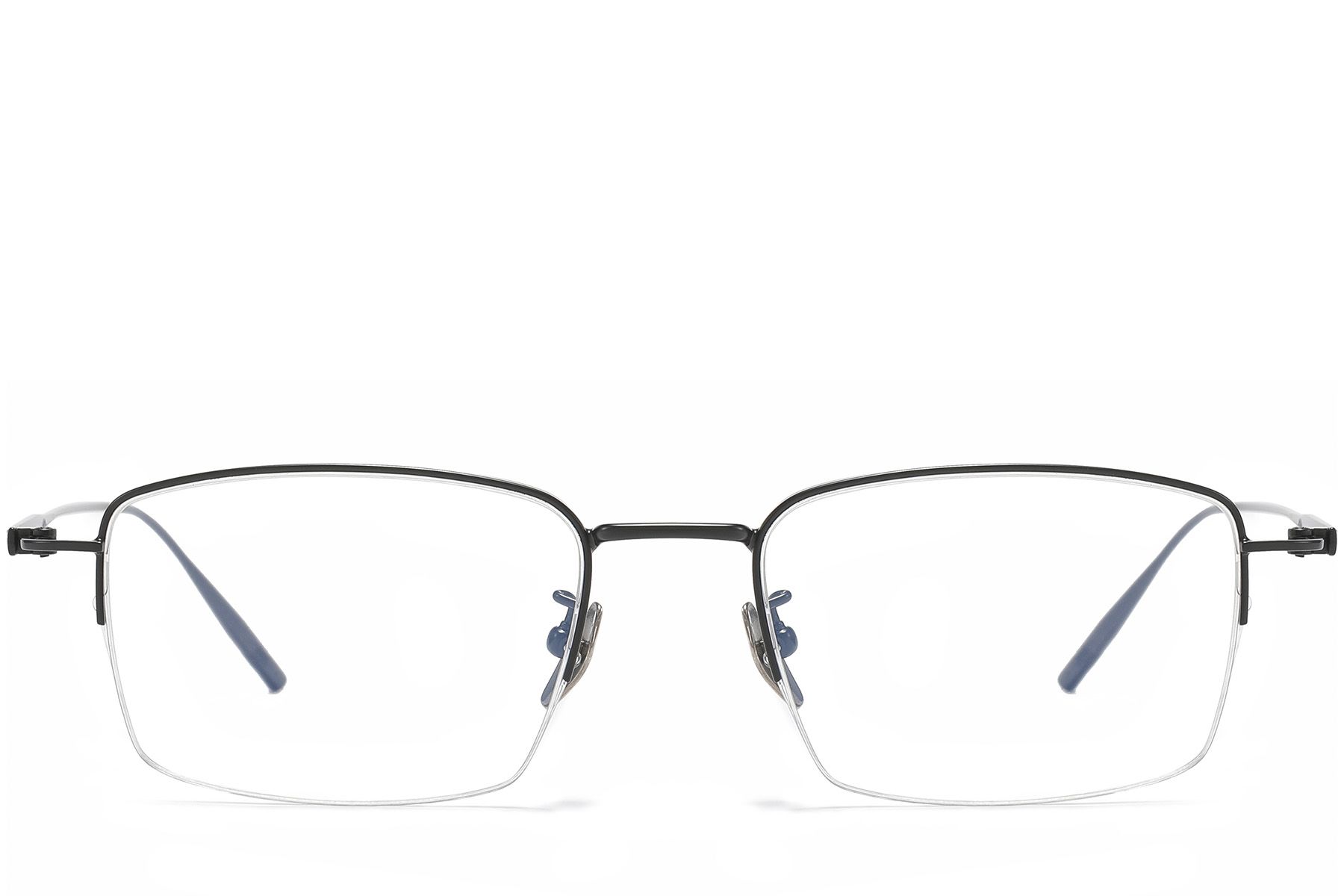 Semi-rimless Black Titanium Glasses #BS1913-0569