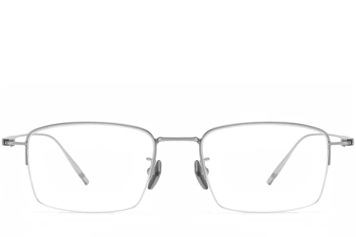 Lunettes semi-cerclées en titane argenté #BS1913-0571
