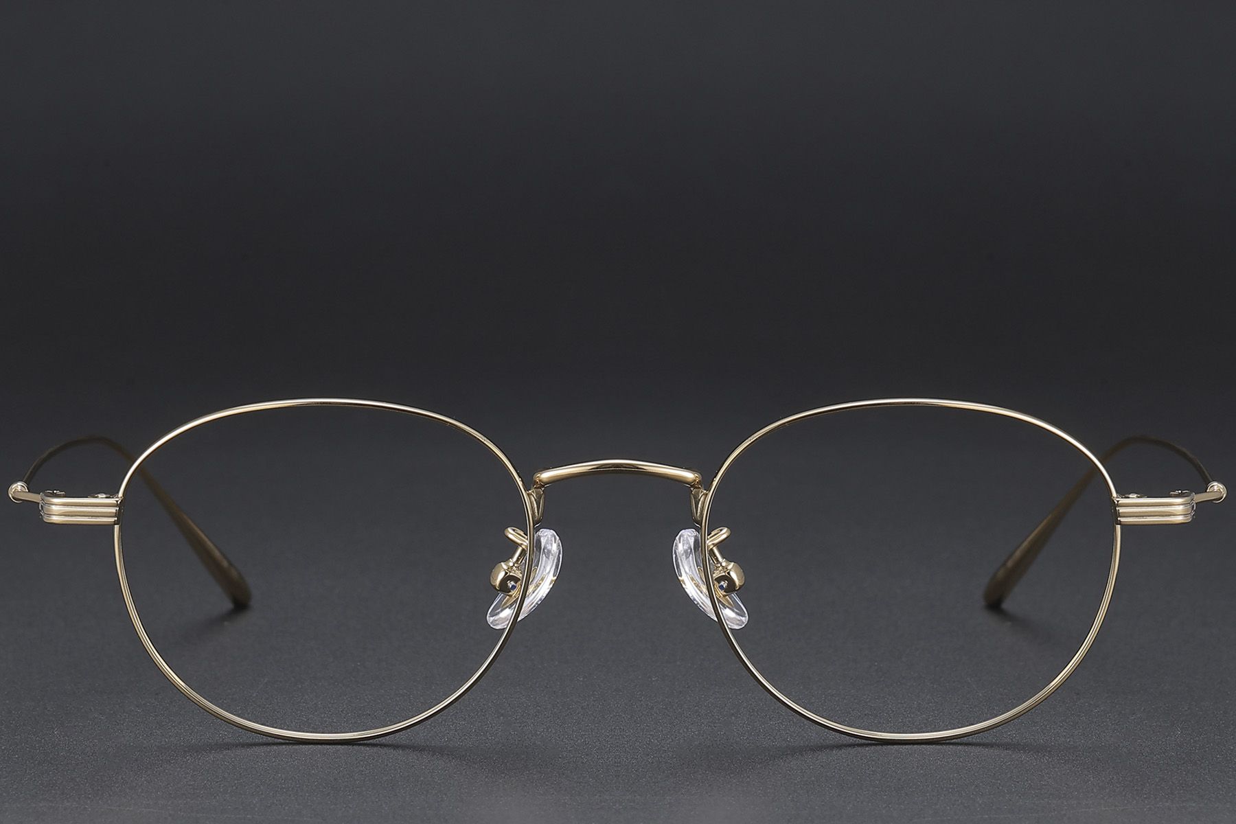 Ovale goldene Titanbrille #BS1913-0573