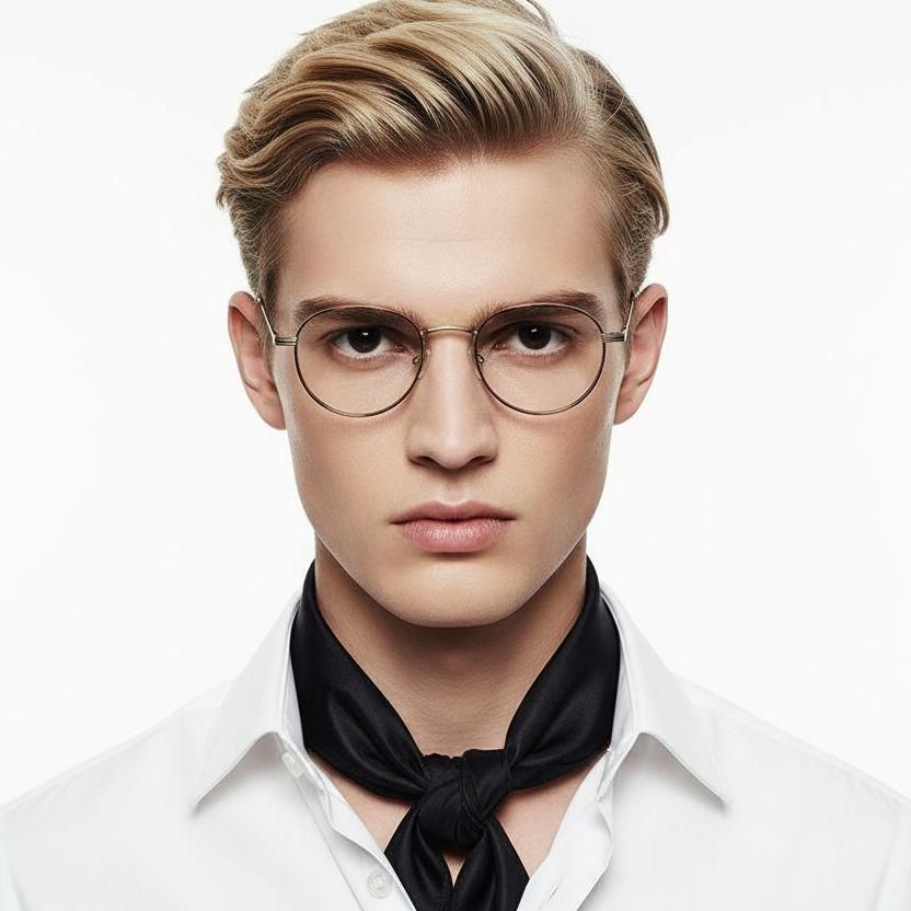 Oval Brown Titanium Glasses #BS1913-0574