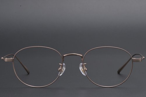 Lunettes ovales en cuivre et titane #BS1913-0577