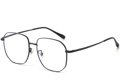 Gafas geométricas de titanio negro #BS1913-0578