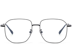 Gafas geométricas de titanio negro #BS1913-0578