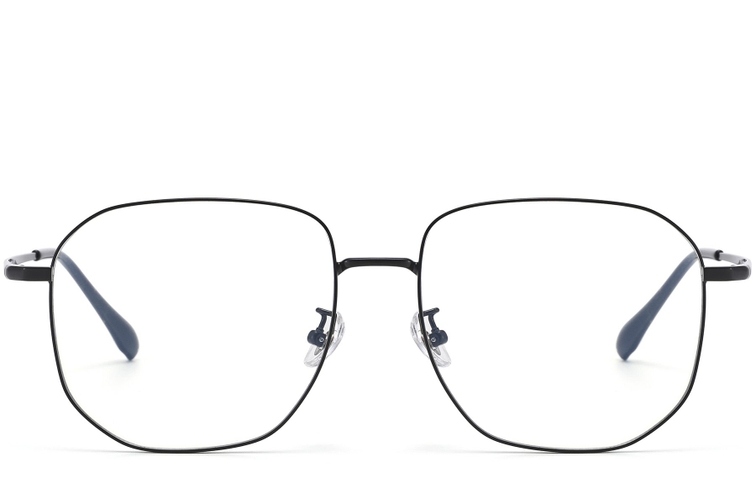 Occhiali geometrici in titanio nero #BS1913-0578