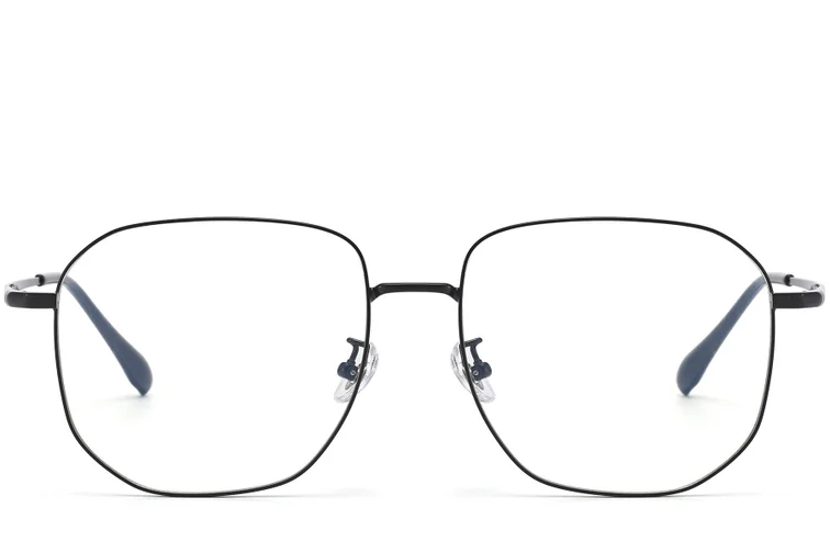Gafas geométricas de titanio negro #BS1913-0578