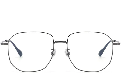 Lunettes géométriques en titane gris #BS1913-0581