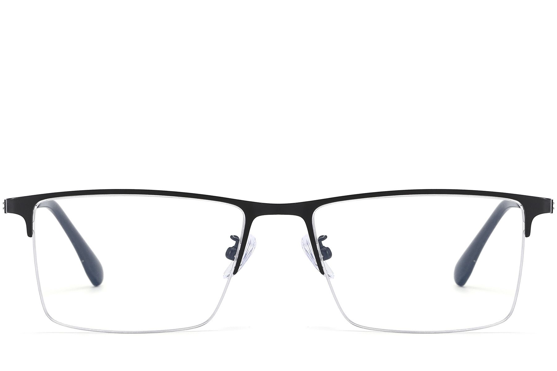 Halfomrande zilverkleurige titanium bril #BS1913-0592