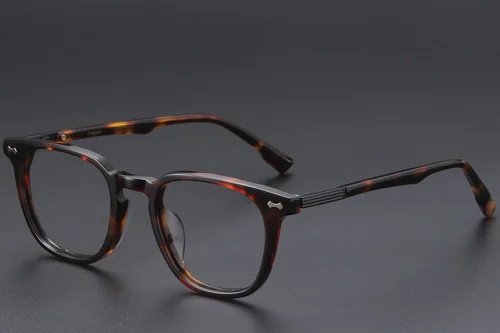 Lunettes rectangulaires en acétate écaille de tortue #BS1913-0594
