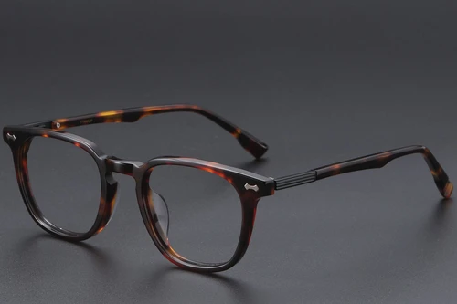 Rectangular Tortoiseshell Acetate Glasses #BS1913-0594