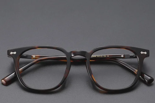 Lunettes rectangulaires en acétate écaille de tortue #BS1913-0594