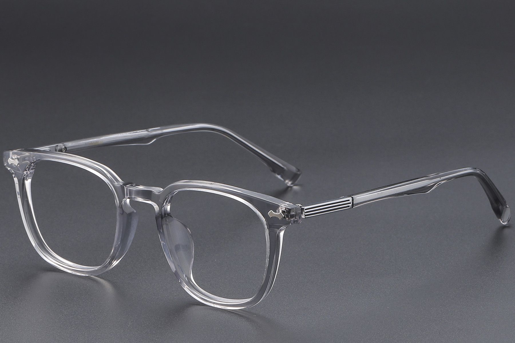 Rectangular Transparent Acetate Glasses #BS1913-0595