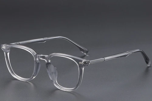 Rectangular Transparent Acetate Glasses #BS1913-0595