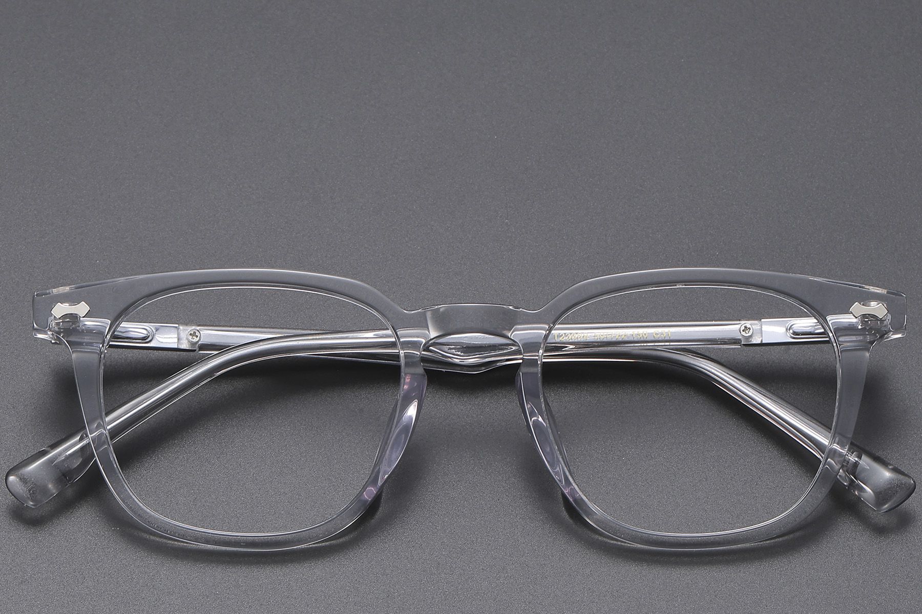 Rectangular Transparent Acetate Glasses #BS1913-0595