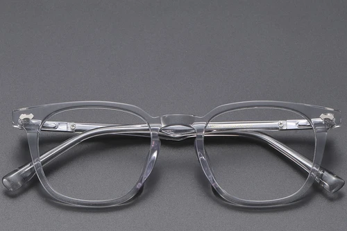 Rectangular Transparent Acetate Glasses #BS1913-0595