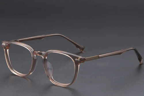 Rectangular Brown Acetate Glasses #BS1913-0596