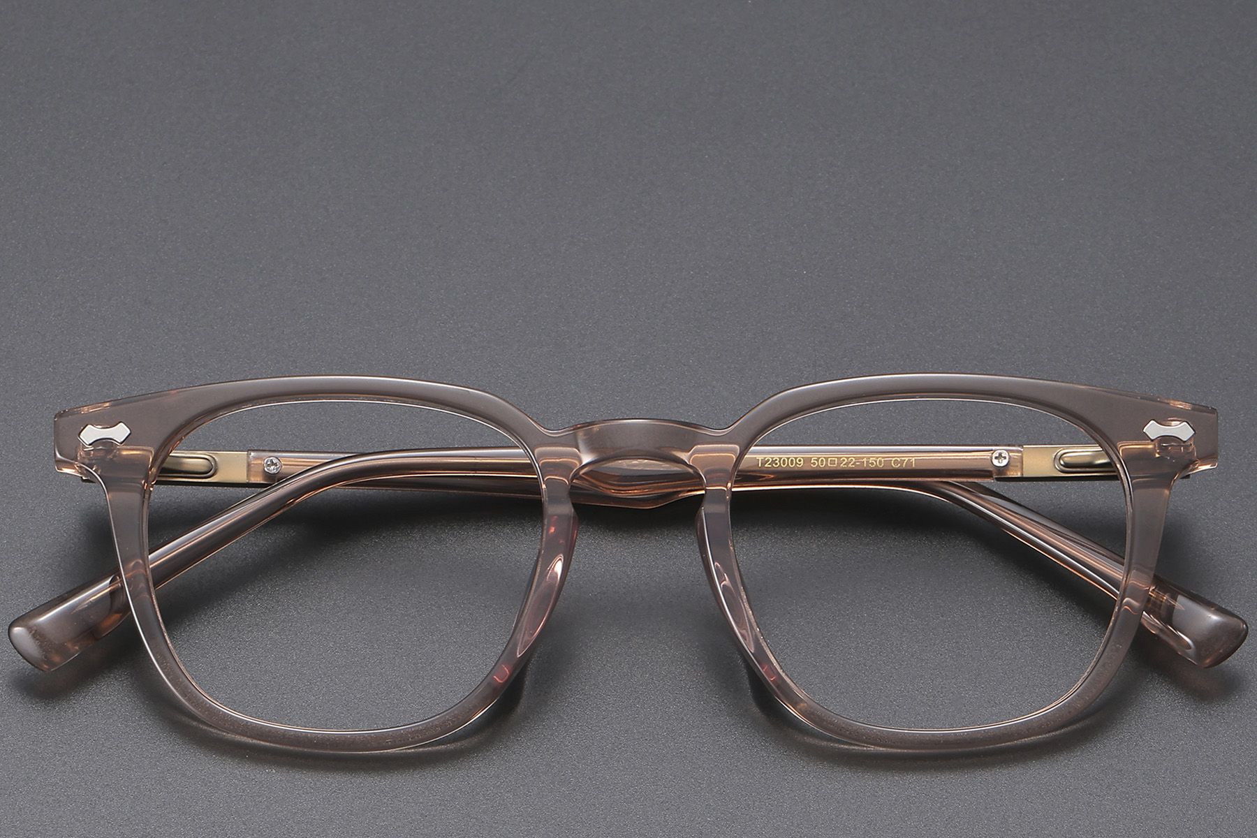 Rectangular Brown Acetate Glasses #BS1913-0596