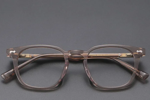 Lunettes rectangulaires en acétate brun #BS1913-0596