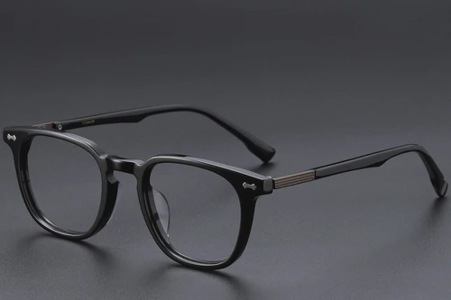Rectangular Black Acetate Glasses #BS1913-0597