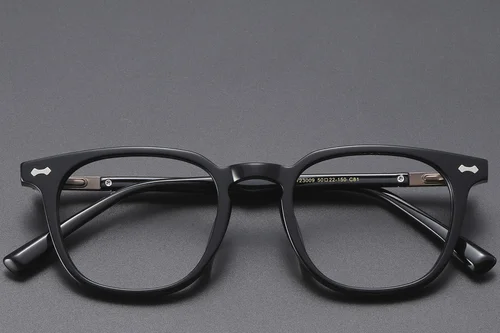 Lunettes rectangulaires en acétate noir #BS1913-0597