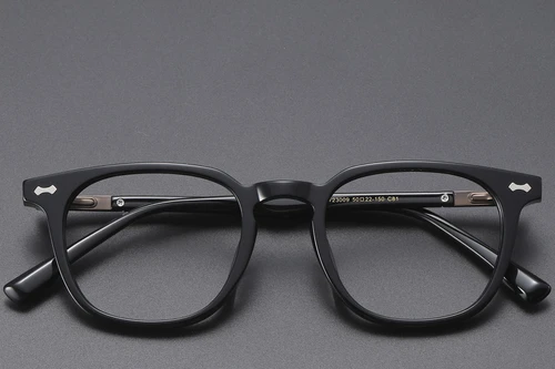 Rectangular Black Acetate Glasses #BS1913-0597