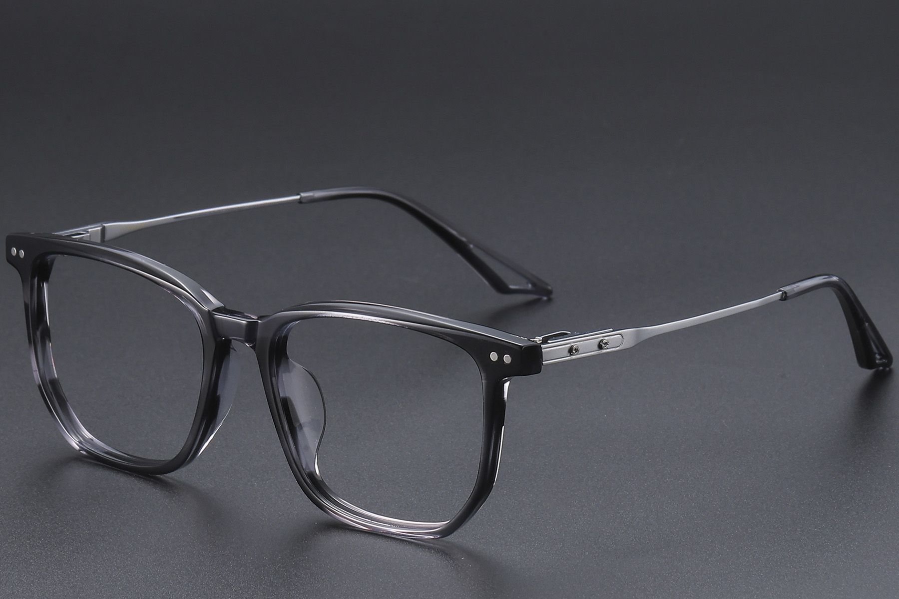 Rectangular Grey Acetate Glasses #BS1913-0599