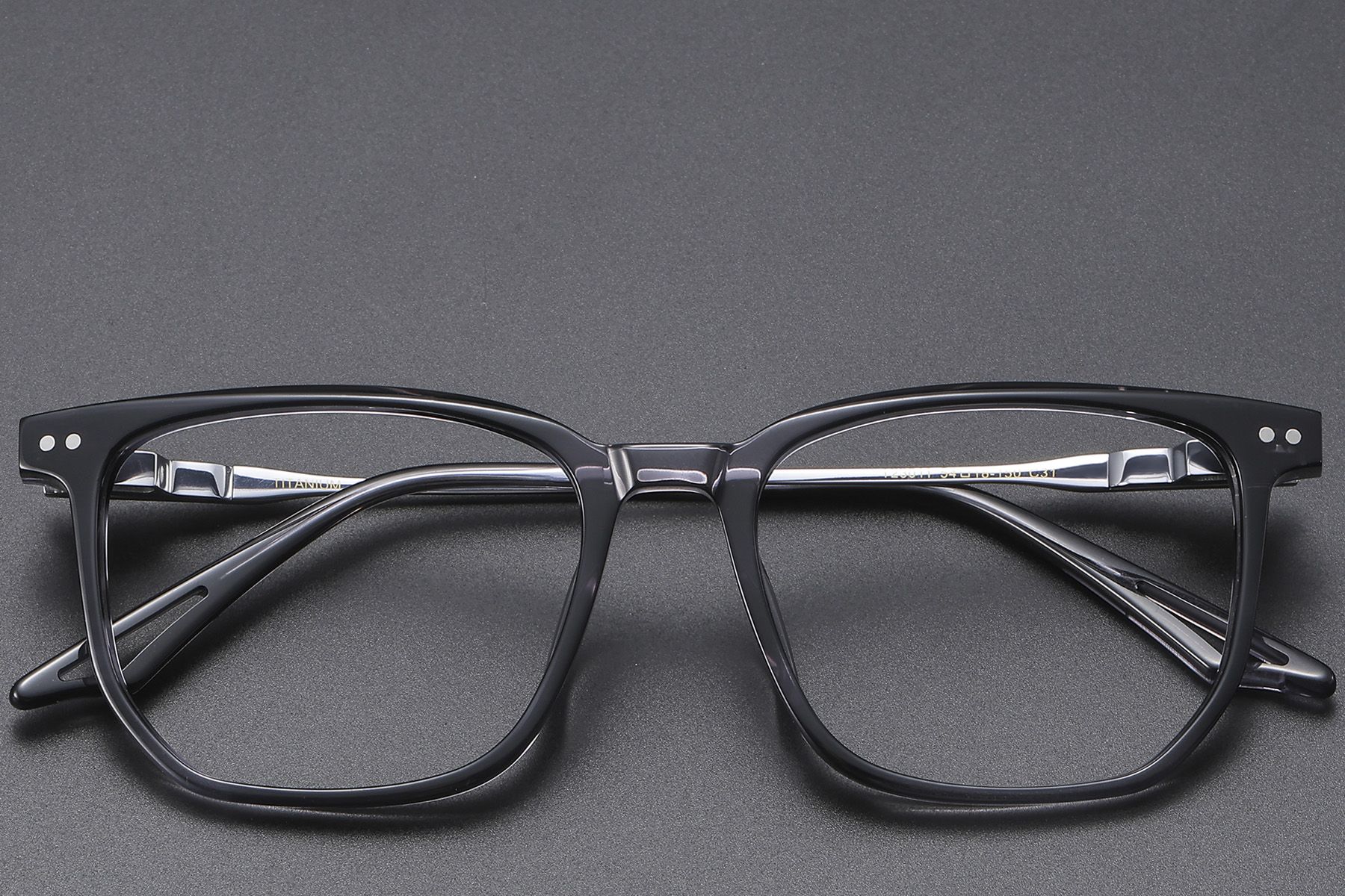 Rectangular Grey Acetate Glasses #BS1913-0599