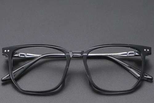 Lunettes rectangulaires en acétate gris #BS1913-0599