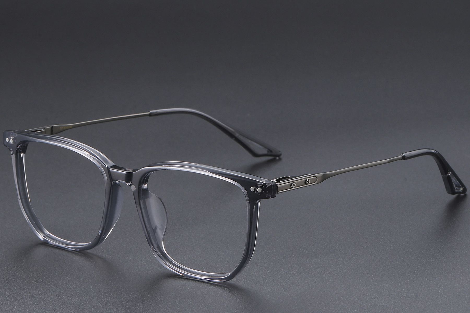Rectangular Grey Acetate Glasses #BS1913-0600