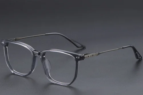 Lunettes rectangulaires en acétate gris #BS1913-0600