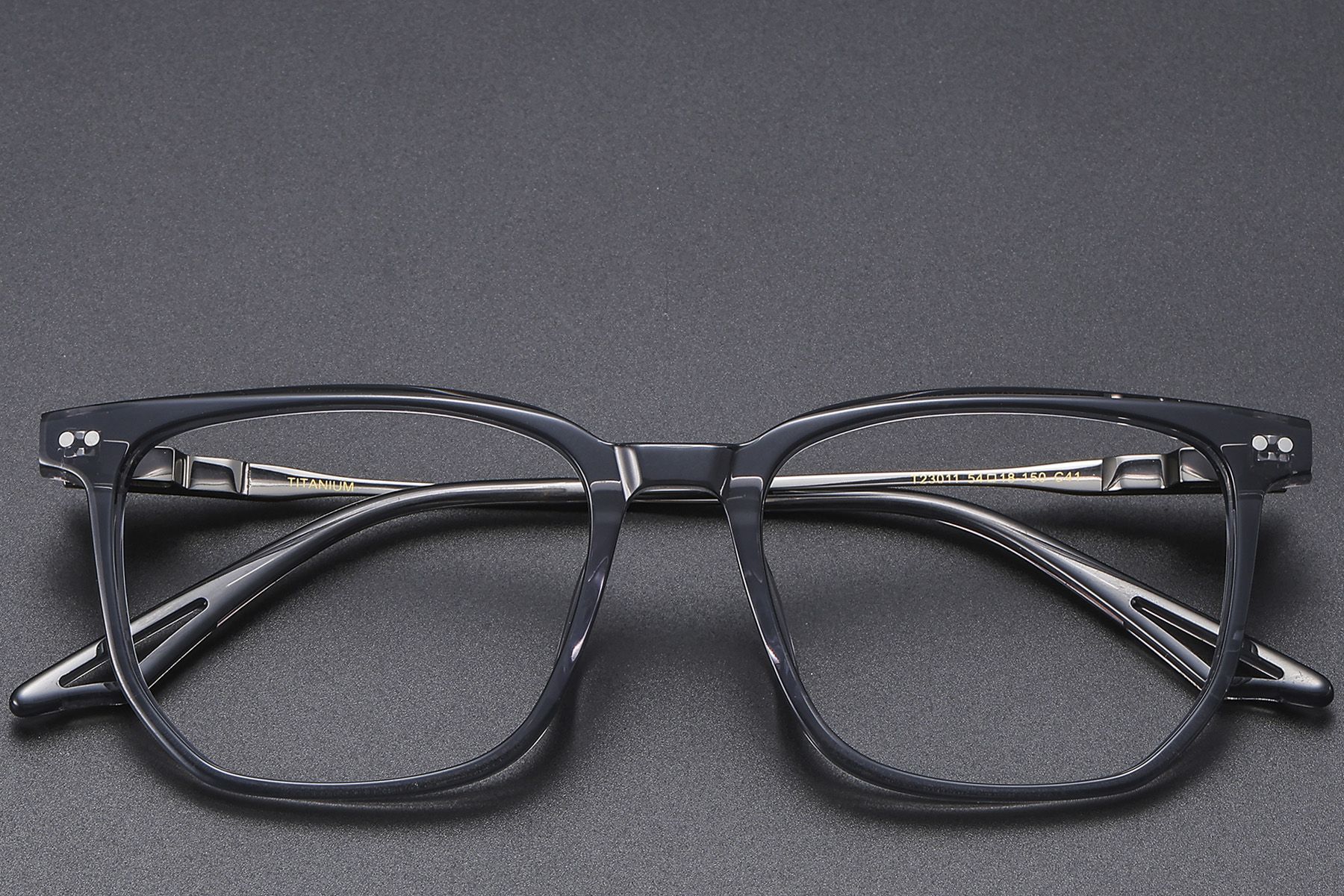 Rectangular Grey Acetate Glasses #BS1913-0600