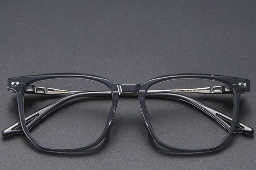 Lunettes rectangulaires en acétate gris #BS1913-0600