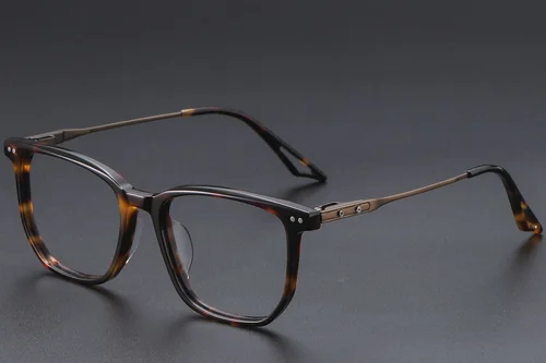 Lunettes rectangulaires en acétate écaille de tortue #BS1913-0601