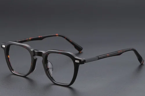 Lunettes rectangulaires en acétate écaille de tortue #BS1913-0602